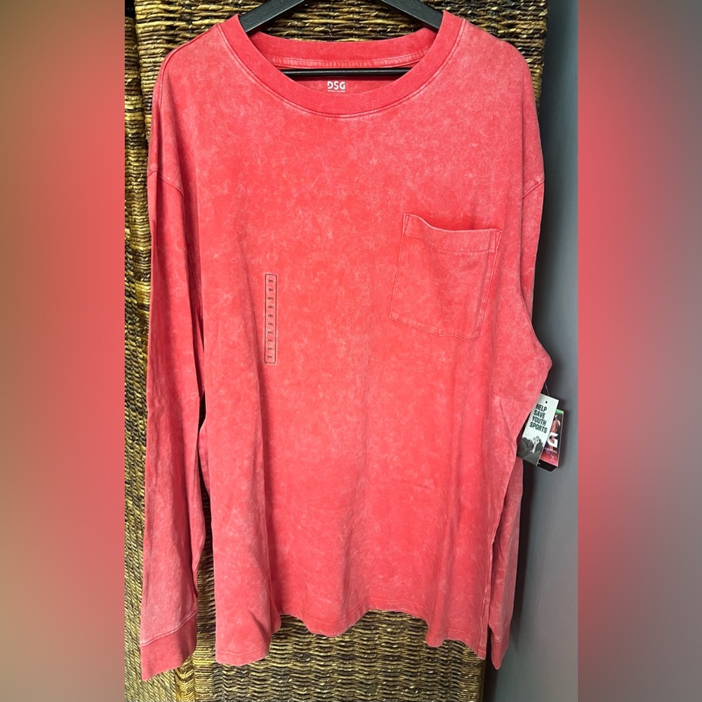 DSG- Long Sleeved Shirt-Size:2XL, Red‎ Radical- New with Tags